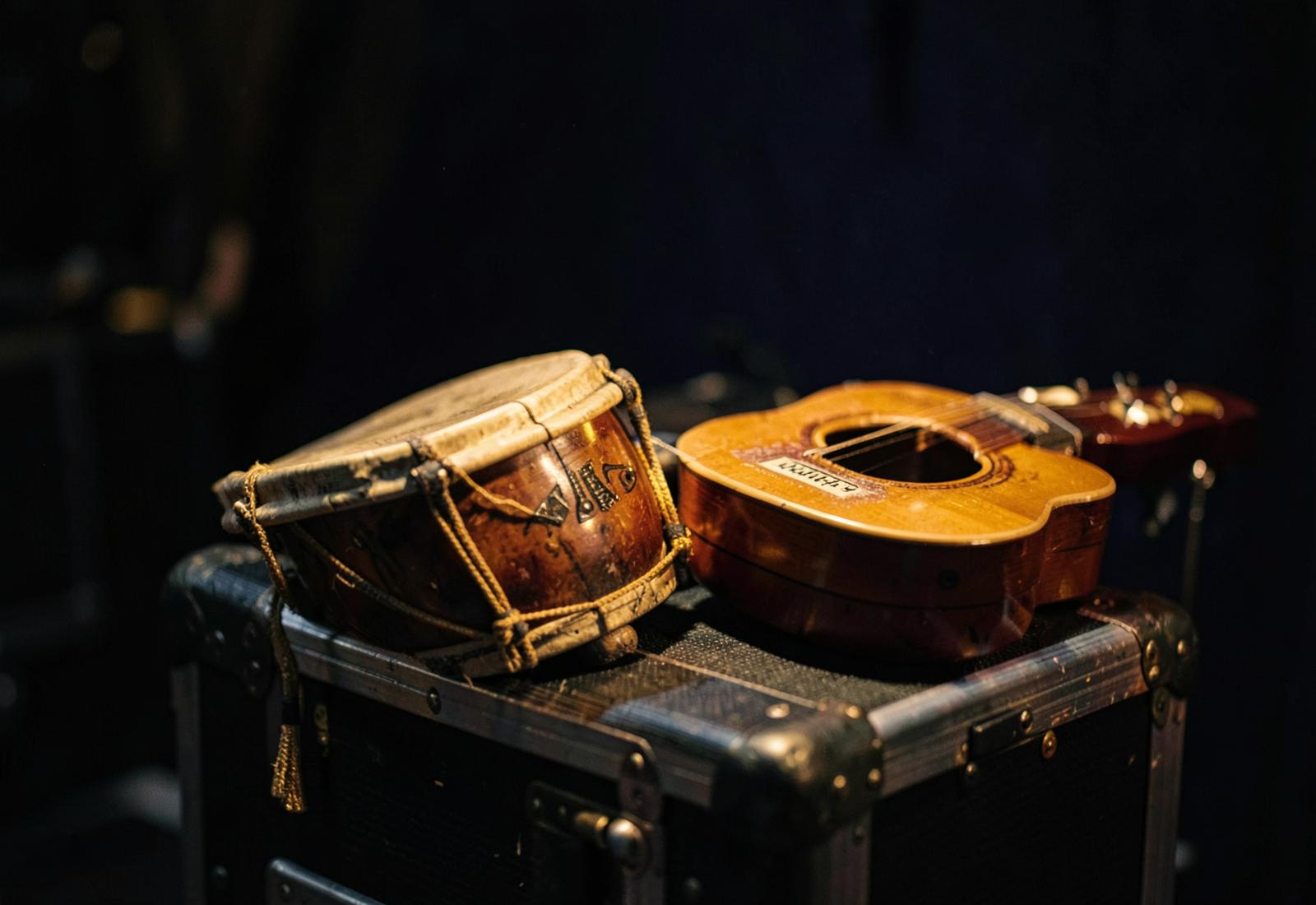 Instrumentos nos bastidores