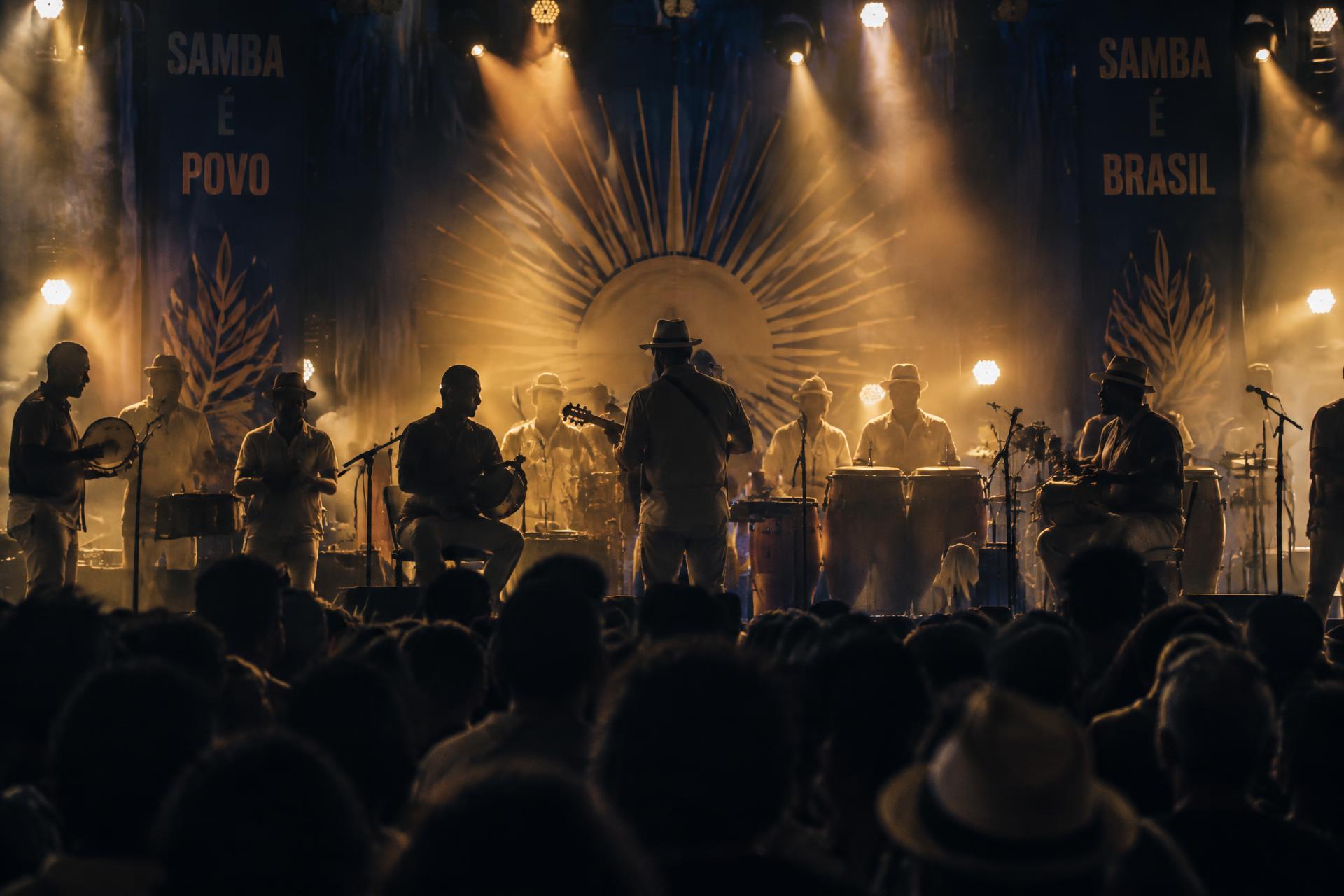 Grupo em apresentação ao vivo